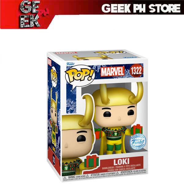 Funko POP Marvel: Holiday- Loki w/ Sweater Metallic Special Edition Ex –  GeekPH Store