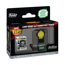 Load image into Gallery viewer, Funko MARVEL Concept Series: Bitty Pop! Towns Lord Doom and Doomstadt Tower