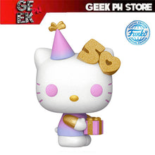 Load image into Gallery viewer, Funko Pop HELLO KITTY WITH GIFT  GOLD  (GLITTER) - 50TH ANNIVERSARY Special Edition Exclusive sold by Geek PH