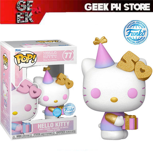 Funko Pop HELLO KITTY WITH GIFT  GOLD  (GLITTER) - 50TH ANNIVERSARY Special Edition Exclusive sold by Geek PH