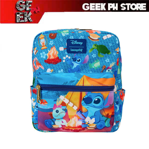 Loungefly: Stitch Camping Cuties All-Over Print Nylon Square Mini Backpack sold by Geek PH