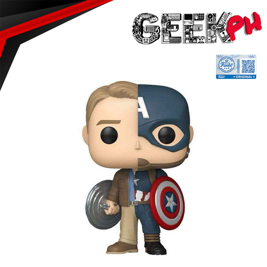 Funko POP Marvel Infinity Saga Split- Captain America Steve Rogers Exclusive sold by Geek PH