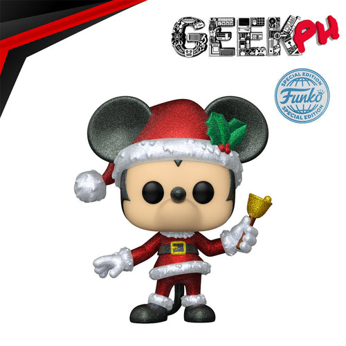 Funko Pop Disney - Mickey Mouse in Santa Outfit Diamond Glitter Special Edition Exclusive