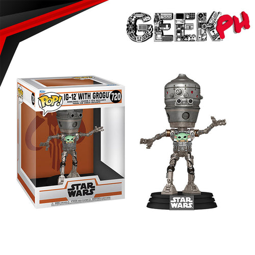 Funko Pop! Deluxe Star Wars: The Mandalorian - IG-12 with Grogu sold by Geek PH