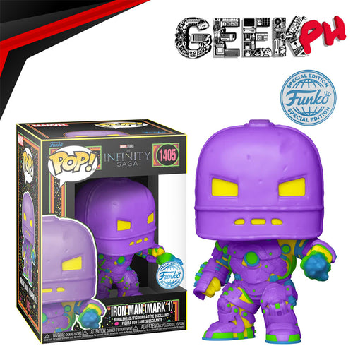 Funko POP Marvel: The Infinity Saga - Iron Man (Mark 1) Blacklight Special Edition Exclusive sold by Geek PH