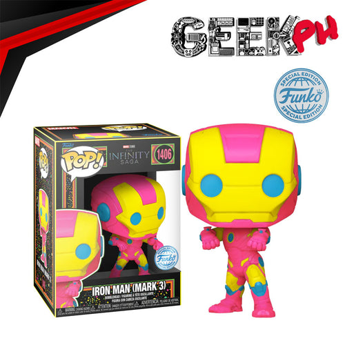 Funko POP Marvel: The Infinity Saga - Iron Man (Mark 3) Blacklight Special Edition Exclusive sold by Geek PH (Copy)
