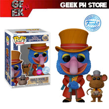 Load image into Gallery viewer, Funko Pop The Muppet Christmas Carol Charles Dickens Gonzo with Rizzo Flocked Special Edition Exclusive sold by Geek PH