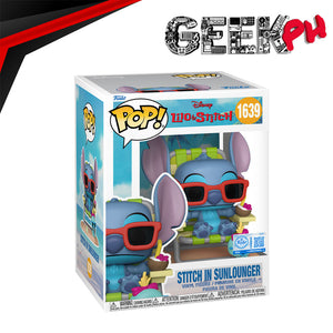 Funko Disney Pop! Premium Stitch in Sunlounger Exclsive sold by Geek PH