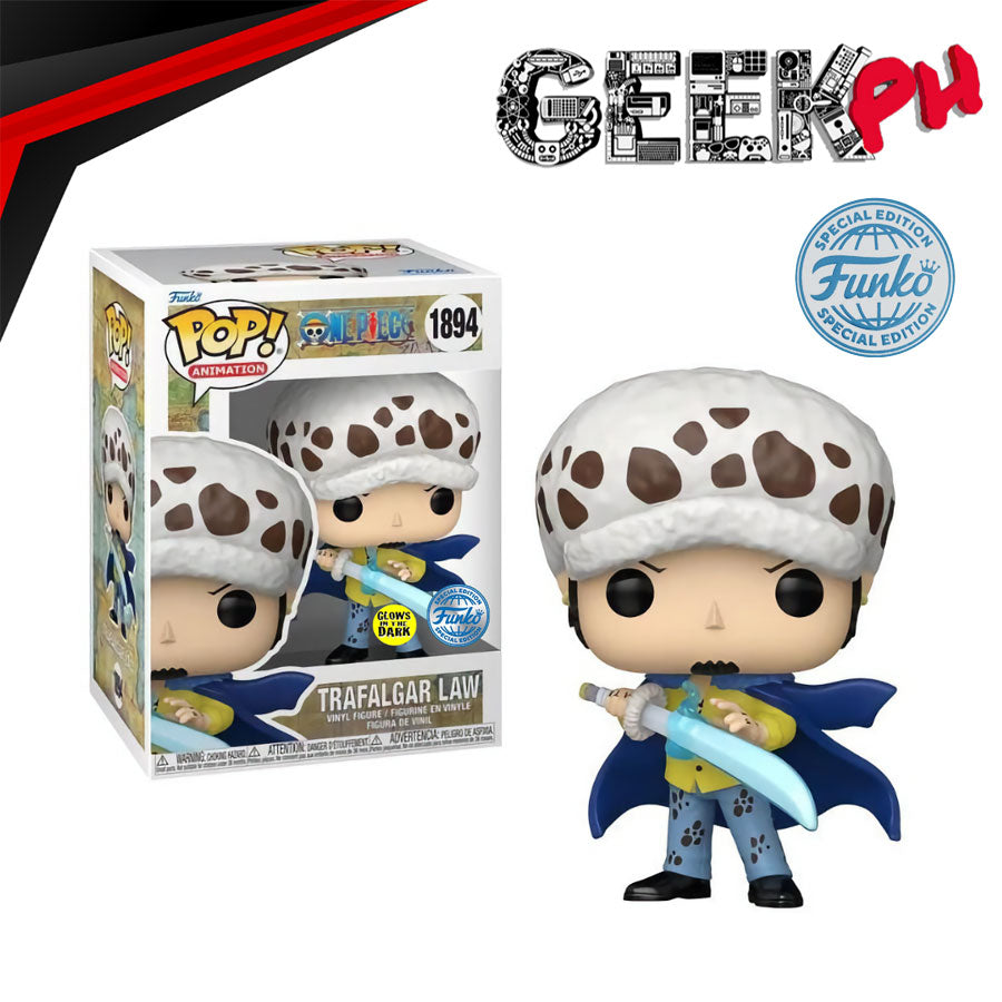 Funko Pop! Animation: One Piece - Trafalgar Law (Blue Anesthesia) Glow in the Dark Special Edition Exclusive sold by Geek PH