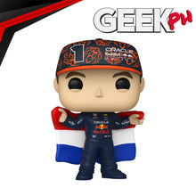 Load image into Gallery viewer, Funko ORACLE RED BULL RACING Pop! Max Verstappen with Dutch Flag RETAIL EXCLUSIVE