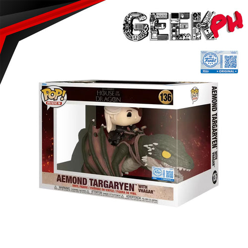 Funko House of the Dragon Aemond with Vhargar Pop! Ride Exclusive sold by Geek PH