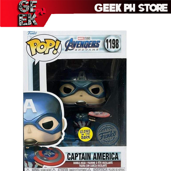 The Dark Captain America Mjolnir Pop Vinyl America Endgame Funko