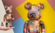 Load image into Gallery viewer, Medicom BE@RBRICK Andy Warhol x Jean Michel Basquiat #2 Bearbrick 400 and 100%