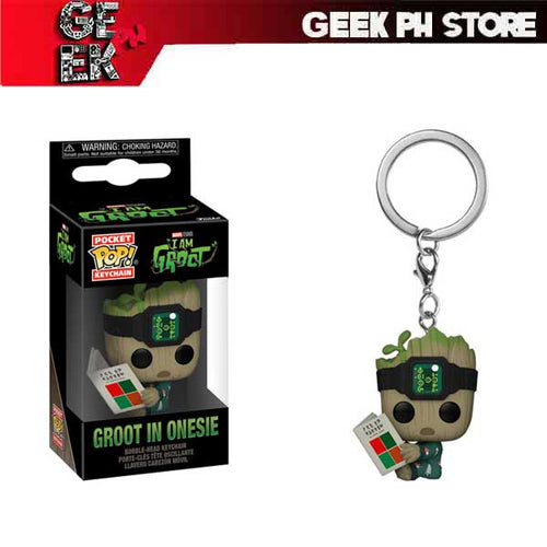 Funko POP Keychain: I am Groot - Groot PJS with book sold by Geek PH store
