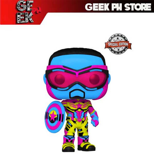 Funko Pop POP Marvel: The Falcon and Winter Soldier- Captain America (Blacklight) Special Edition Exclusive sold by Geek PH Store