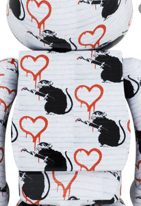 Medicom BE@RBRICK Brandalised ( Banksy ) Love Rat 1000% sold by Geek PH Store