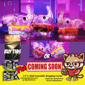 Unbox Industries Greenie & Elfie Elephant Burger Vinyl Figure Toy Station Purple Blind Bag