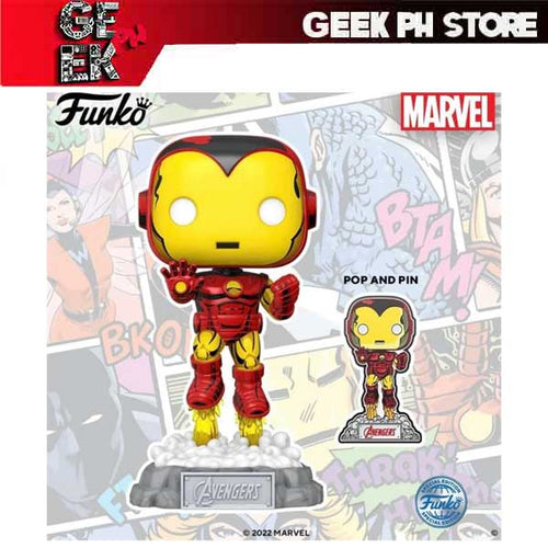 Funko POP Marvel : A60- Comic Iron Man w/ Pin Special Edtion Exclusive sold by Geek PH Store