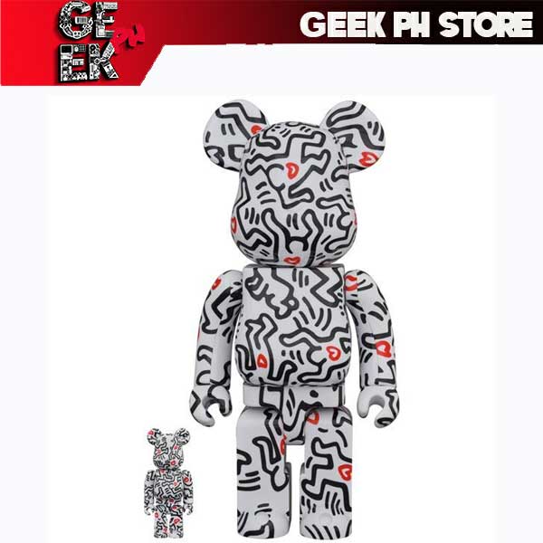Medicom BE@RBRICK BE@RBRICK Keith Haring #8 400 and 100% Bearbrick