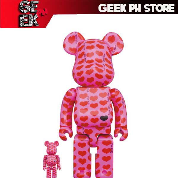 MEDICOM TOY - BE@RBRICK Pink Heart 100％ & 400％