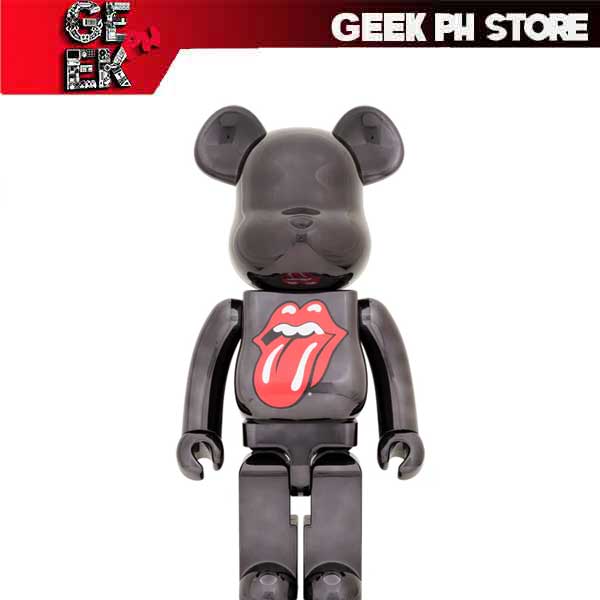 Medicom BE@RBRICK The Rolling Stones Lips & Tongue BLACK CHROME